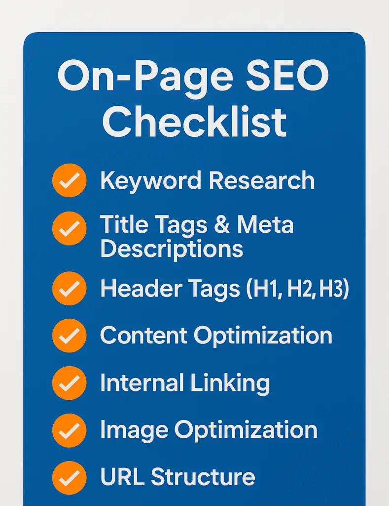 On page SEO check list